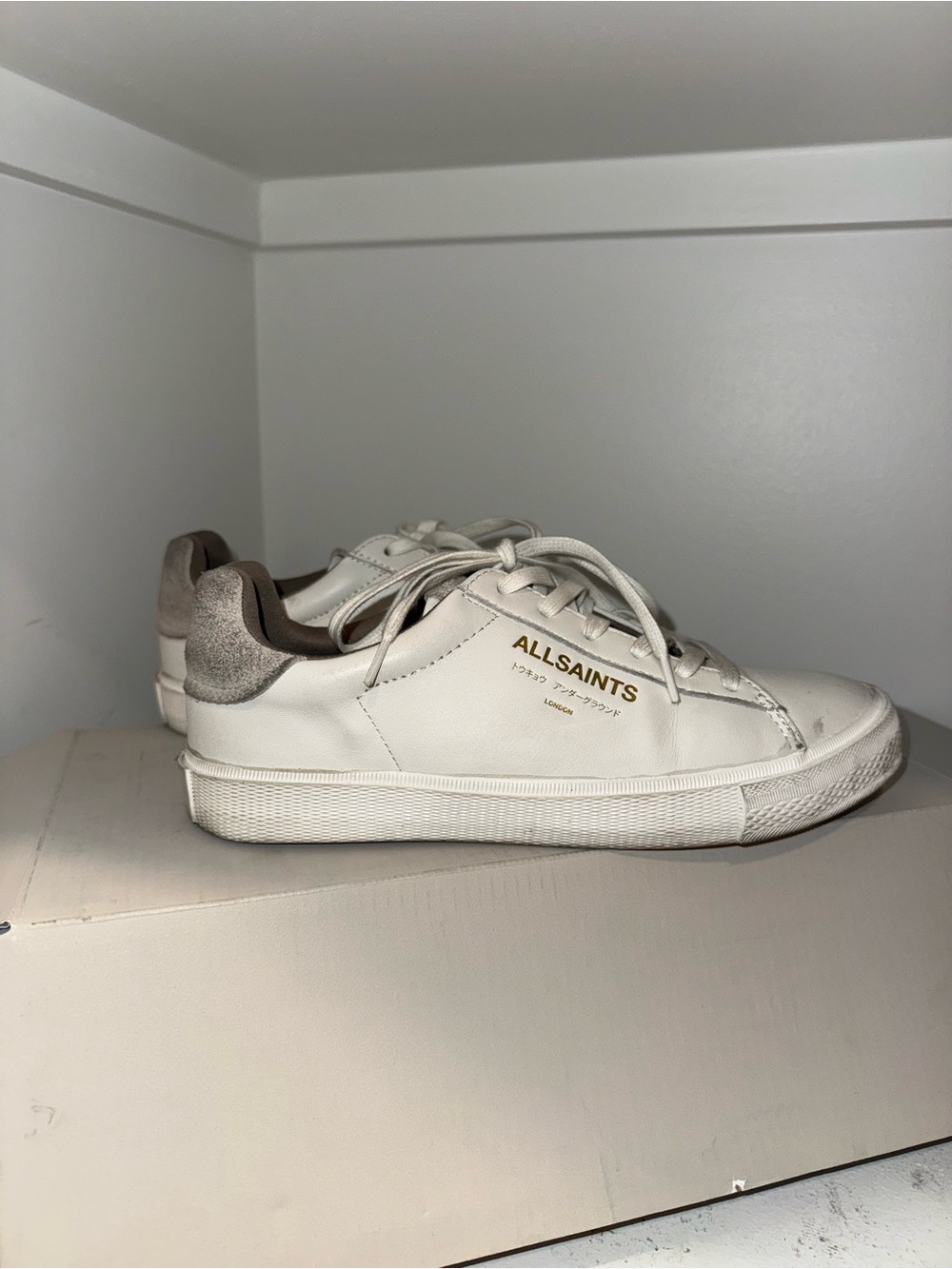 All Saints Underground Sneaker White/Off White (Box Included)
